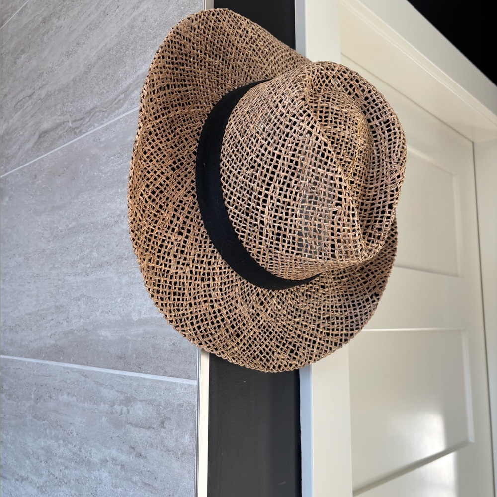 Stylish Tan Fedora Hat with Black Band